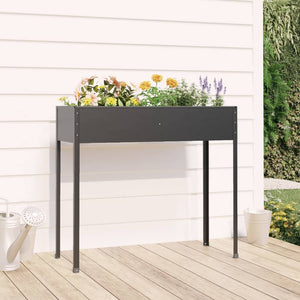vidaXL Planter Anthracite 100.5x40.5x90 cm Galvanised Steel