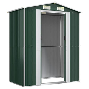 vidaXL Garden Shed Green 192x108x223 cm Galvanized Steel