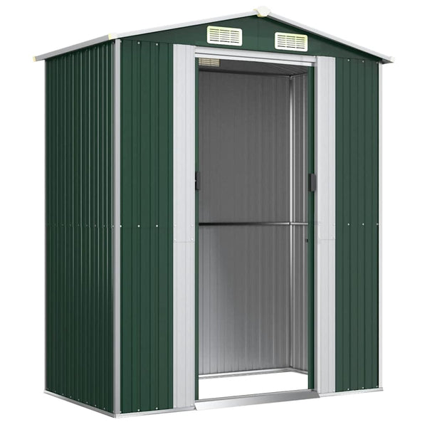 vidaXL Garden Shed Green 192x108x223 cm Galvanized Steel