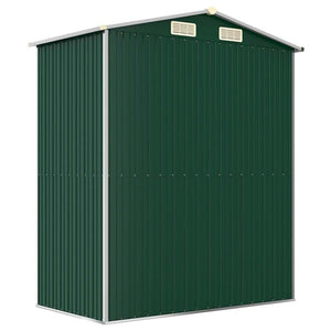 vidaXL Garden Shed Green 192x108x223 cm Galvanized Steel