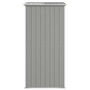 vidaXL Garden Shed Light Gray 192x108x223 cm Galvanized Steel