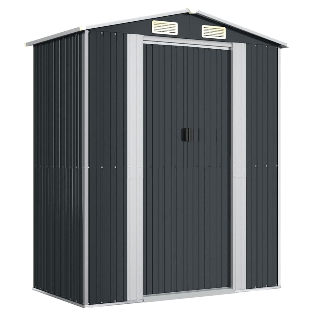 vidaXL Garden Shed Anthracite 192x108x223 cm Galvanized Steel