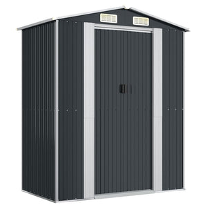 vidaXL Garden Shed Anthracite 192x108x223 cm Galvanized Steel