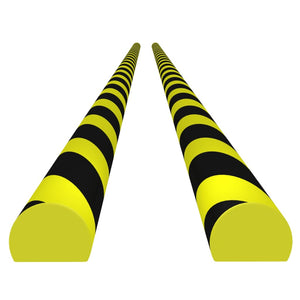 vidaXL Edge Protectors 2 pcs. Yellow & Black 4x3x100 cm PU