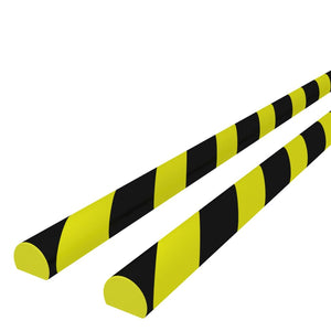 vidaXL Edge Protectors 2 pcs. Yellow & Black 4x3x100 cm PU