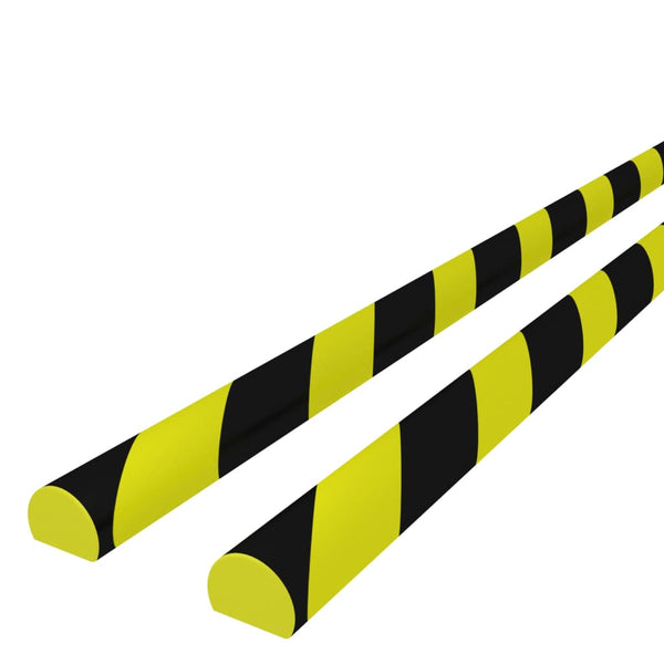 vidaXL Edge Protectors 2 pcs. Yellow & Black 4x3x100 cm PU