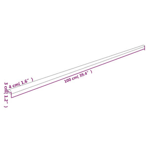 vidaXL Edge Protectors 2 pcs. Yellow & Black 4x3x100 cm PU