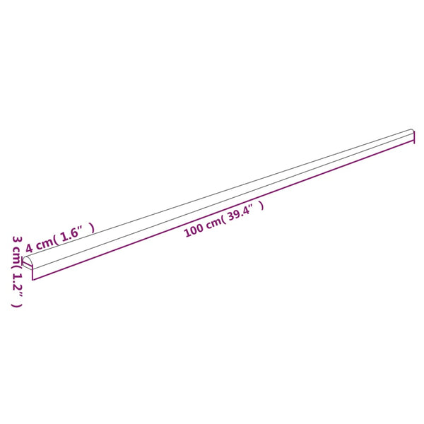 vidaXL Edge Protectors 2 pcs. Yellow & Black 4x3x100 cm PU