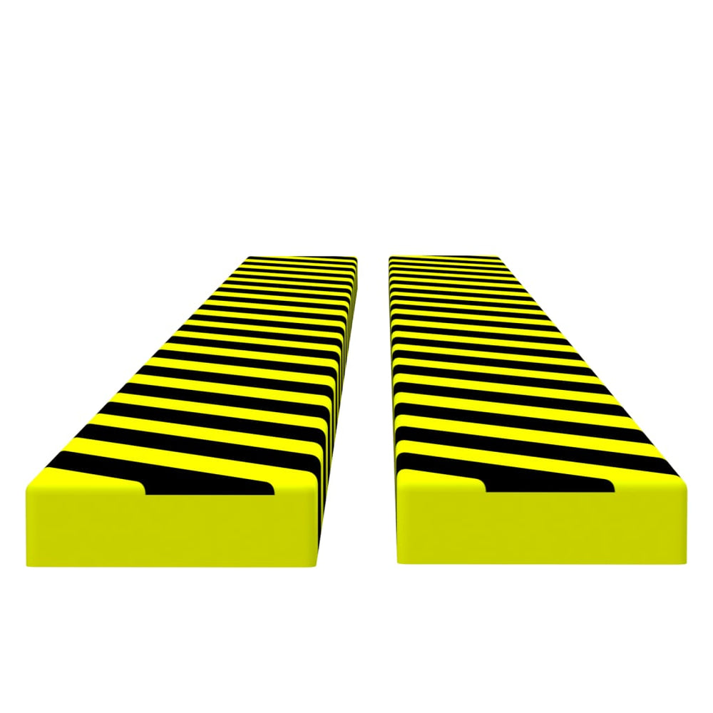 vidaXL Edge Protectors 2 pcs. Yellow & Black 6x2x101.5 cm PU