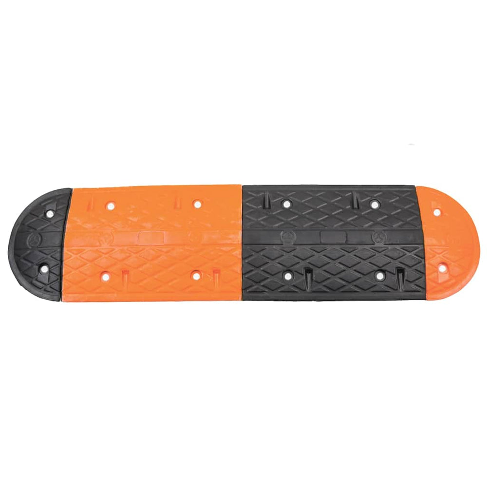 vidaXL Speed Bump Yellow & Black 129x32.5x4 cm Rubber