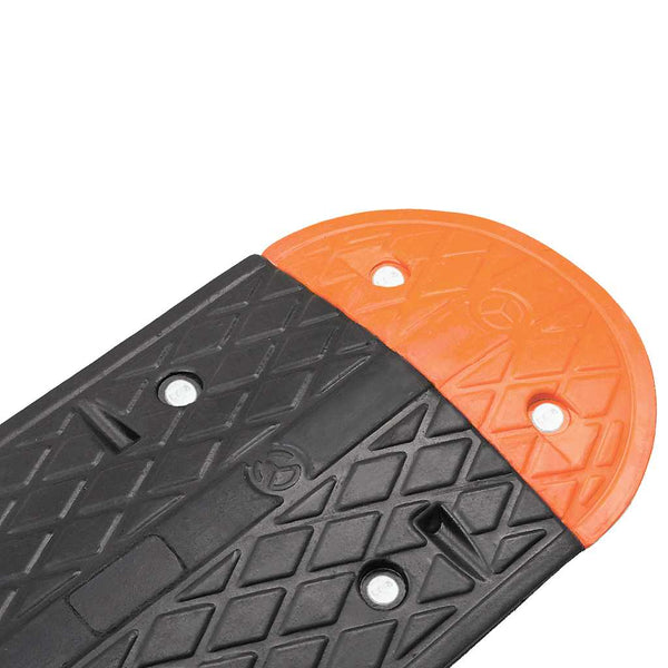 vidaXL Speed Bump Yellow & Black 129x32.5x4 cm Rubber