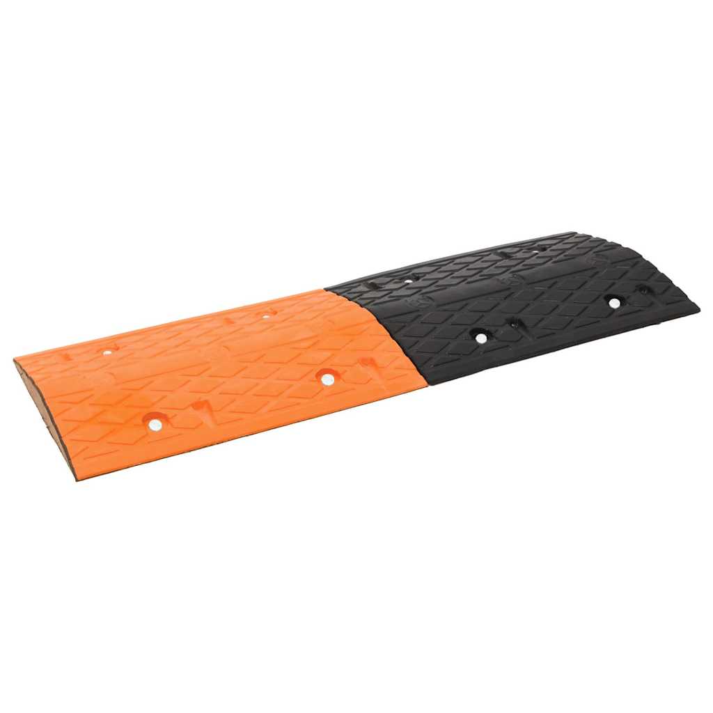 vidaXL Threshold Ramp Yellow & Black 97x32.5x4 cm Rubber