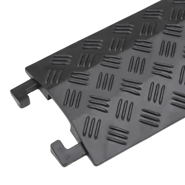 vidaXL Cable Protector Ramps 2 pcs. 98.5 cm Black