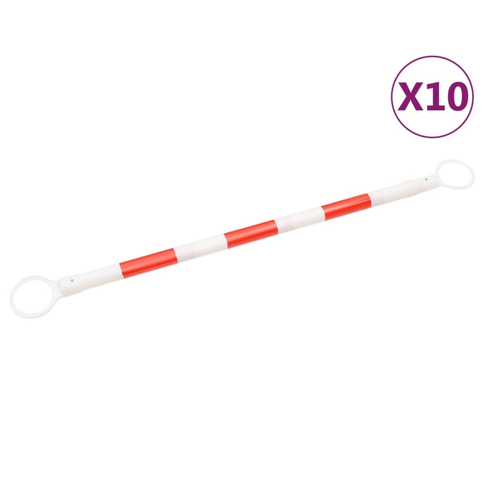 vidaXL Telescopic Cone Bars 10 pcs. ABS 116-197 cm
