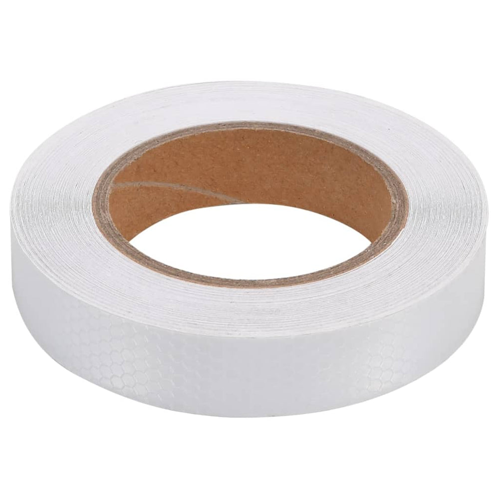 vidaXL Reflective Tape White 2.5 cmx20 m PVC