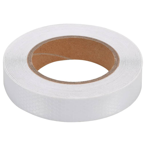 vidaXL Reflective Tape White 2.5 cmx20 m PVC