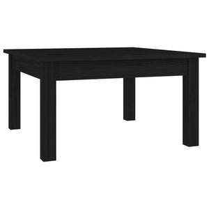 vidaXL Coffee Table Black 55x55x30 cm Solid Pine Wood
