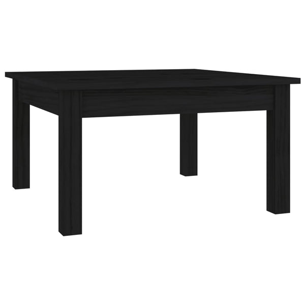 vidaXL Coffee Table Black 55x55x30 cm Solid Pine Wood