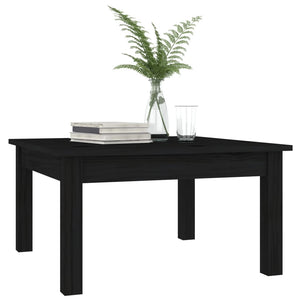vidaXL Coffee Table Black 55x55x30 cm Solid Pine Wood