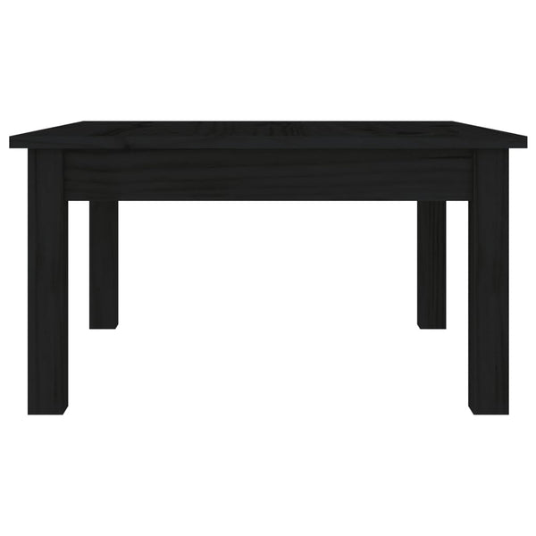 vidaXL Coffee Table Black 55x55x30 cm Solid Pine Wood
