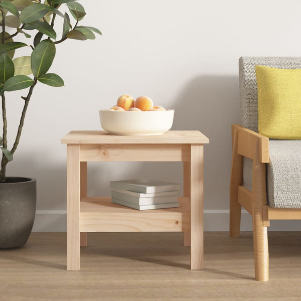 vidaXL Coffee Table 45 x 45 x 40 cm Solid Pine Wood