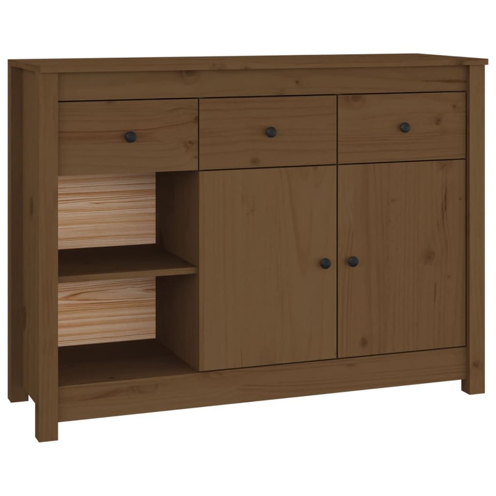 vidaXL Sideboard Honey Brown 100x35x74 cm Solid Pine Wood
