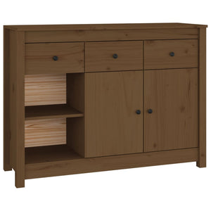 vidaXL Sideboard Honey Brown 100x35x74 cm Solid Pine Wood