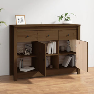 vidaXL Sideboard Honey Brown 100x35x74 cm Solid Pine Wood