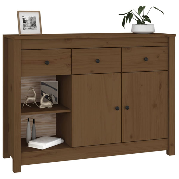 vidaXL Sideboard Honey Brown 100x35x74 cm Solid Pine Wood