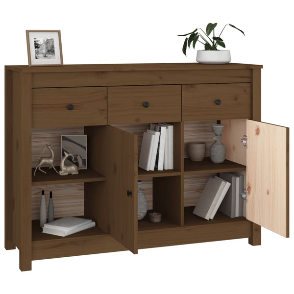 vidaXL Sideboard Honey Brown 100x35x74 cm Solid Pine Wood