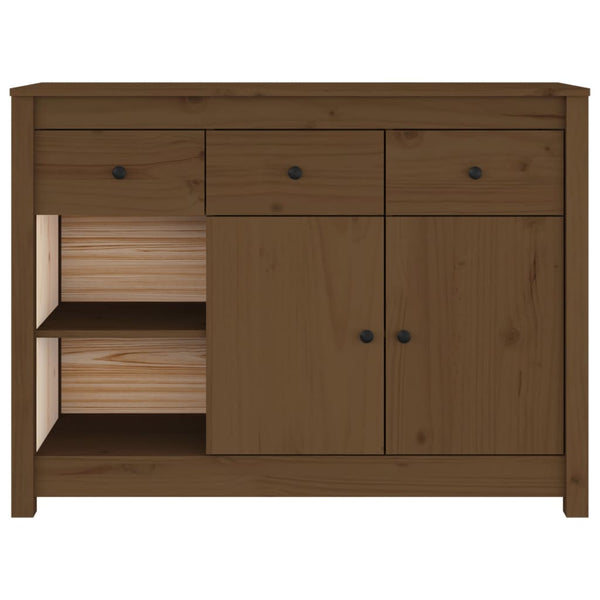 vidaXL Sideboard Honey Brown 100x35x74 cm Solid Pine Wood