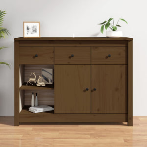 vidaXL Sideboard Honey Brown 100x35x74 cm Solid Pine Wood
