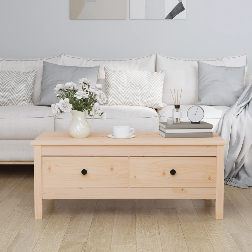 vidaXL Coffee Table 100x50x40 cm Solid Pine Wood