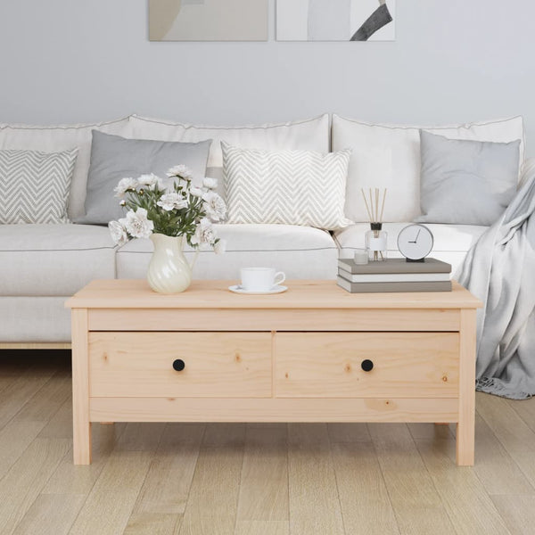 vidaXL Coffee Table 100x50x40 cm Solid Pine Wood