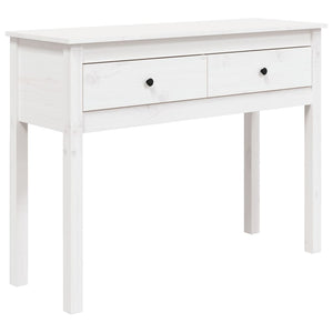 vidaXL Console Table White 100x35x75 cm Solid Pine Wood