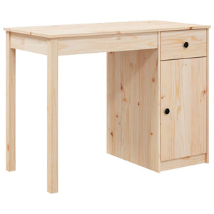 vidaXL Desk 100x50x75 cm Solid Pine Wood