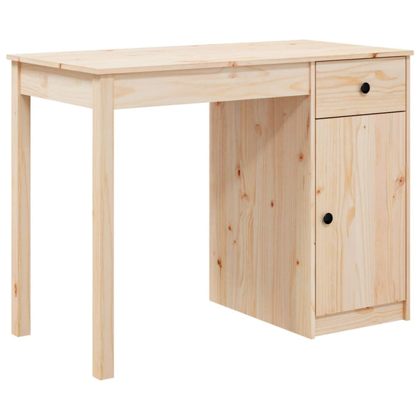 vidaXL Desk 100x50x75 cm Solid Pine Wood