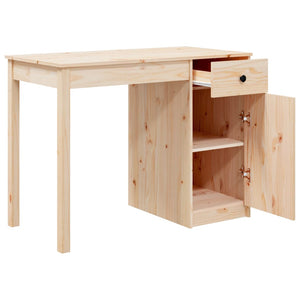 vidaXL Desk 100x50x75 cm Solid Pine Wood