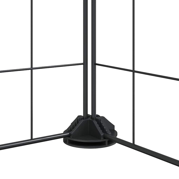 vidaXL 28-Piece Pet Cage with Door Black 35x35 cm Steel