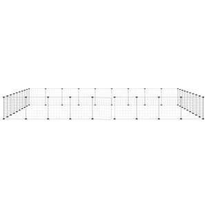 vidaXL 36-piece Pet Cage with Door Black 35x35 cm Steel