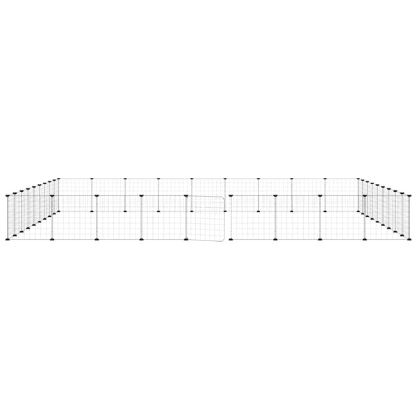 vidaXL 36-piece Pet Cage with Door Black 35x35 cm Steel