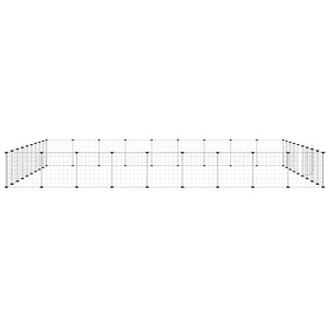 vidaXL 36-piece Pet Cage with Door Black 35x35 cm Steel
