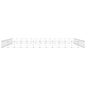vidaXL 52-Piece Pet Cage with Door Black 35x35 cm Steel