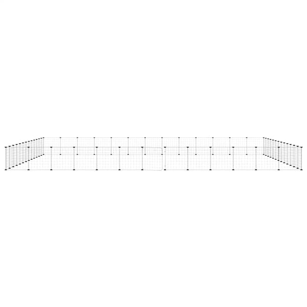 vidaXL 52-Piece Pet Cage with Door Black 35x35 cm Steel
