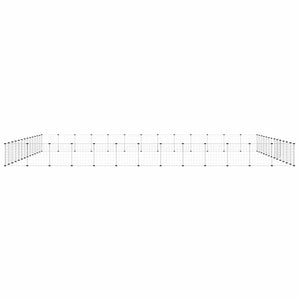 vidaXL 52-Piece Pet Cage with Door Black 35x35 cm Steel