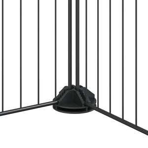 vidaXL 28-Piece Pet Cage with Door Black 35x35 cm Steel