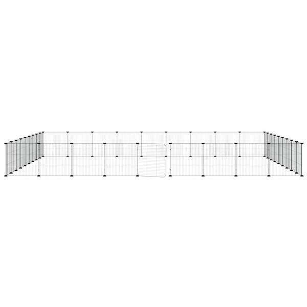 vidaXL 36-piece Pet Cage with Door Black 35x35 cm Steel