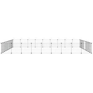 vidaXL 36-piece Pet Cage with Door Black 35x35 cm Steel