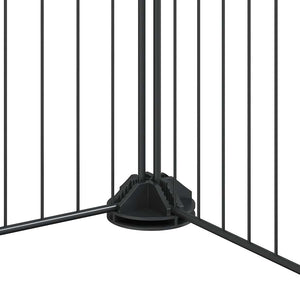 vidaXL 36-piece Pet Cage with Door Black 35x35 cm Steel