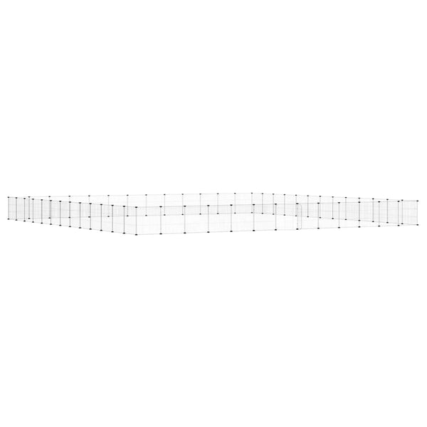 vidaXL 52-Piece Pet Cage with Door Black 35x35 cm Steel
